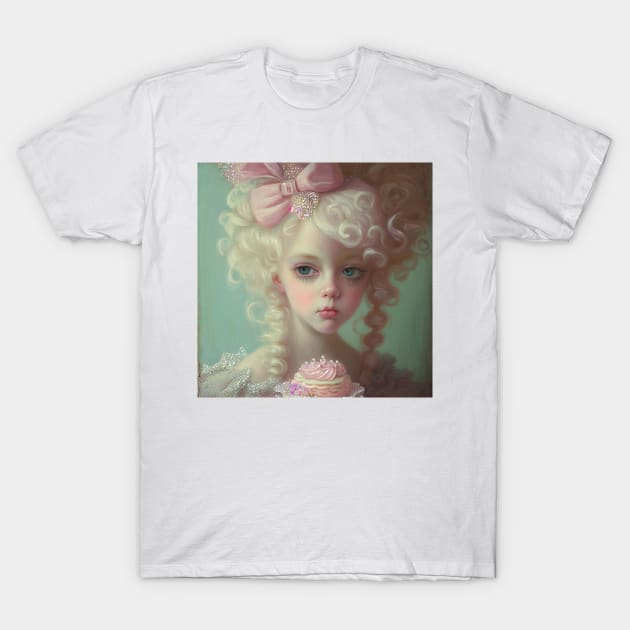 Baby Marie Antoinette and the Sparkle Cake T-Shirt by KimTurner